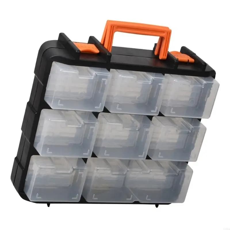 Multi-part Portable Tool Box with Adjustable Dividers, Fishing Equipment Container, Craftsmanship, Beads, Screws and Bolts