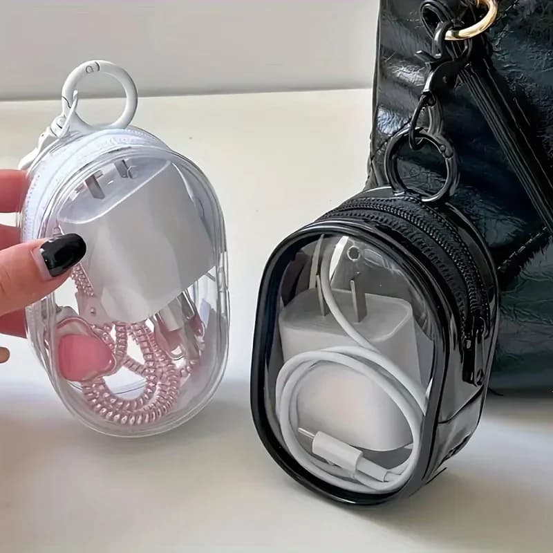 Borsa porta cavi di ricarica impermeabile, organizer per cavi, custodia portatile per caricabatterie e cuffie