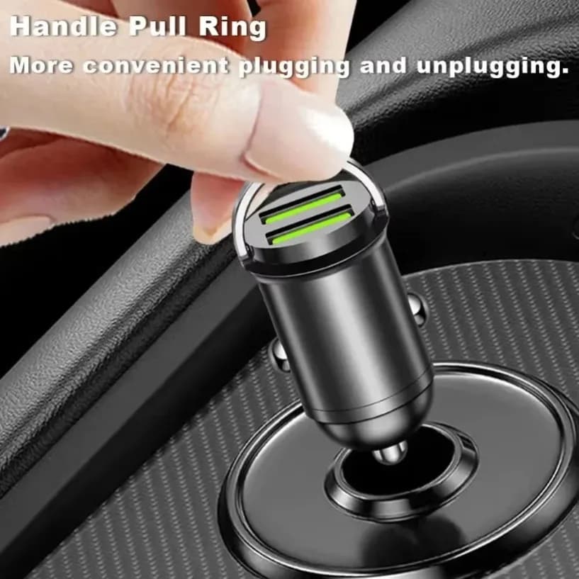 Caricatore Mini USB per auto PD presa accendisigari a ricarica rapida 12-24V in alluminio per iPhone Samsung Xiaomi adattatore di ricarica per telefono
