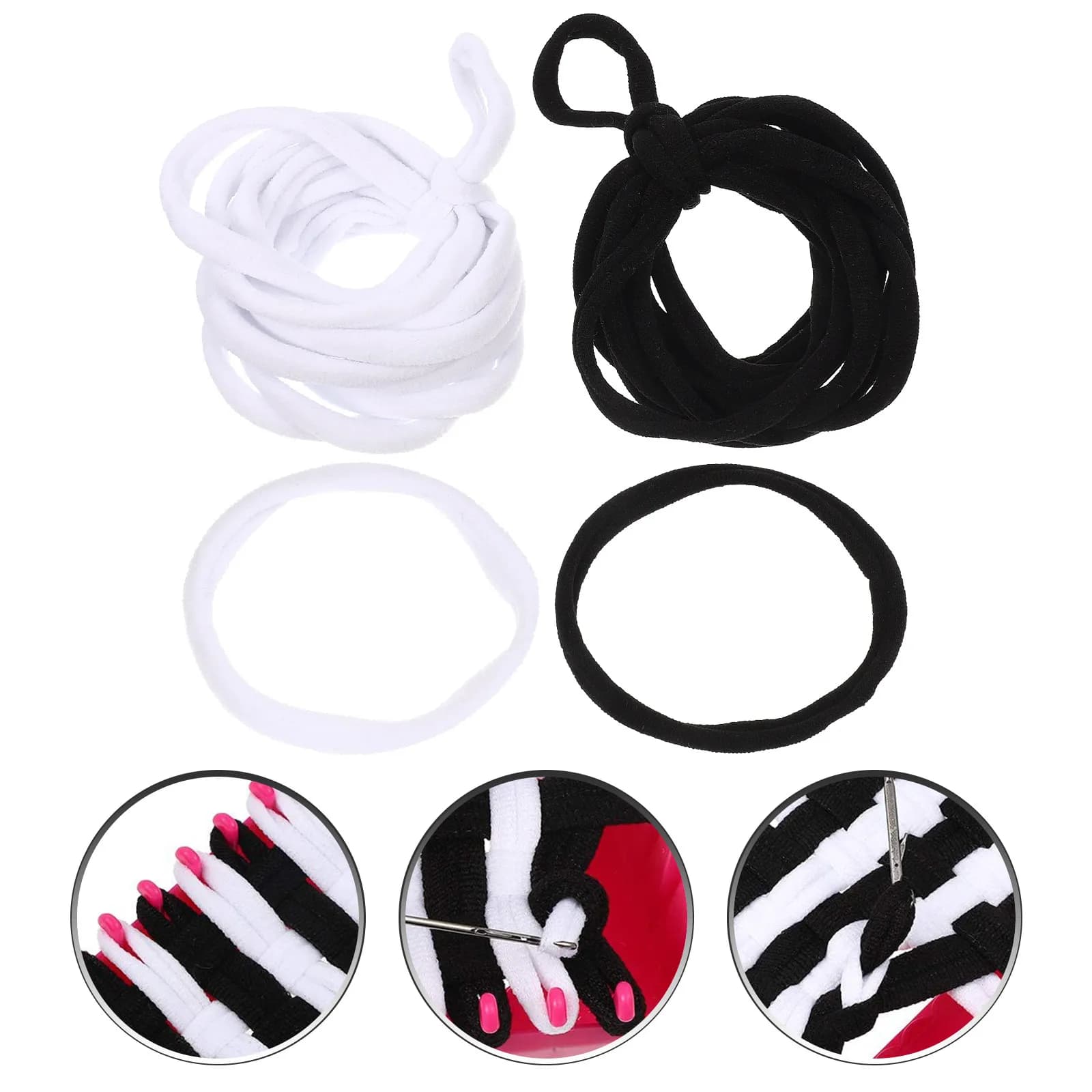 192Pcs Acrylic Weaving Loom Refill Loops for Potholder Making DIY Craft Kit Adults Heat Insulation Pad Ornament Gift
