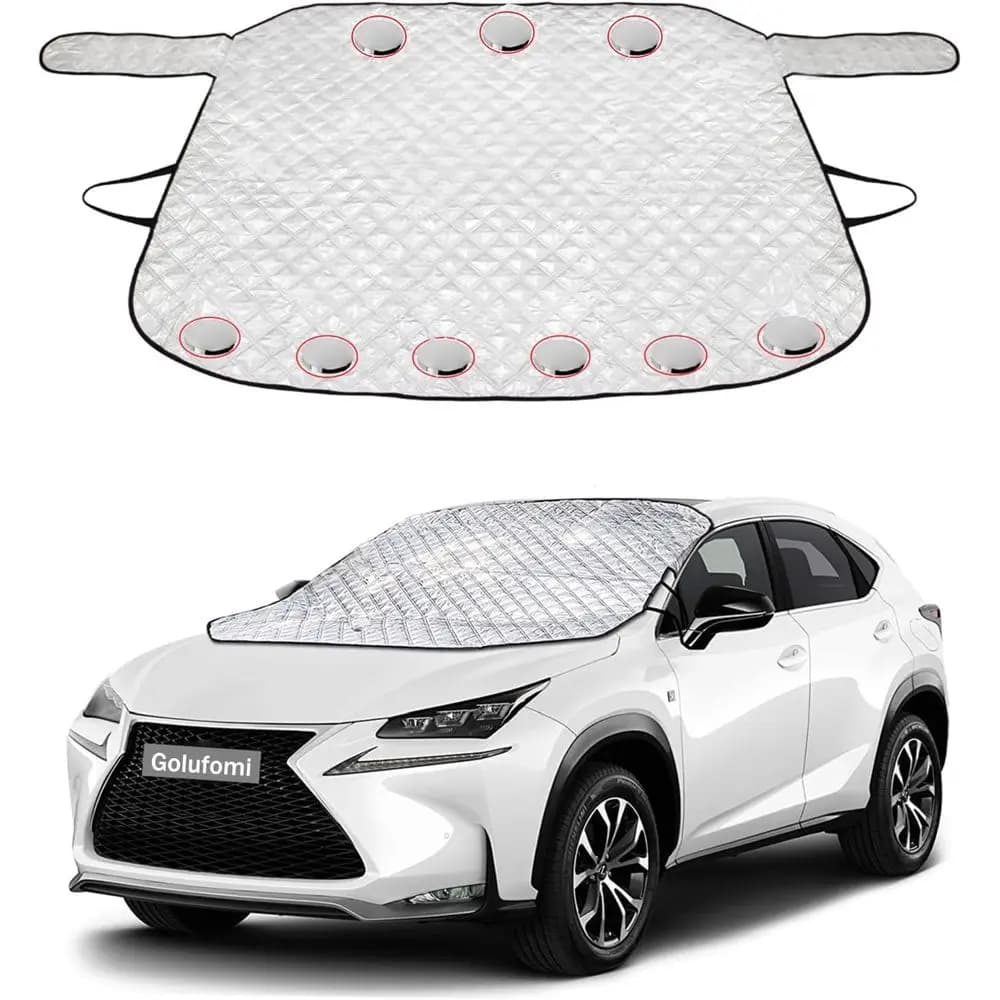Windshield Cover Sun Shade, All Weather Windshield Sunshade Cover for Most Cars SUV