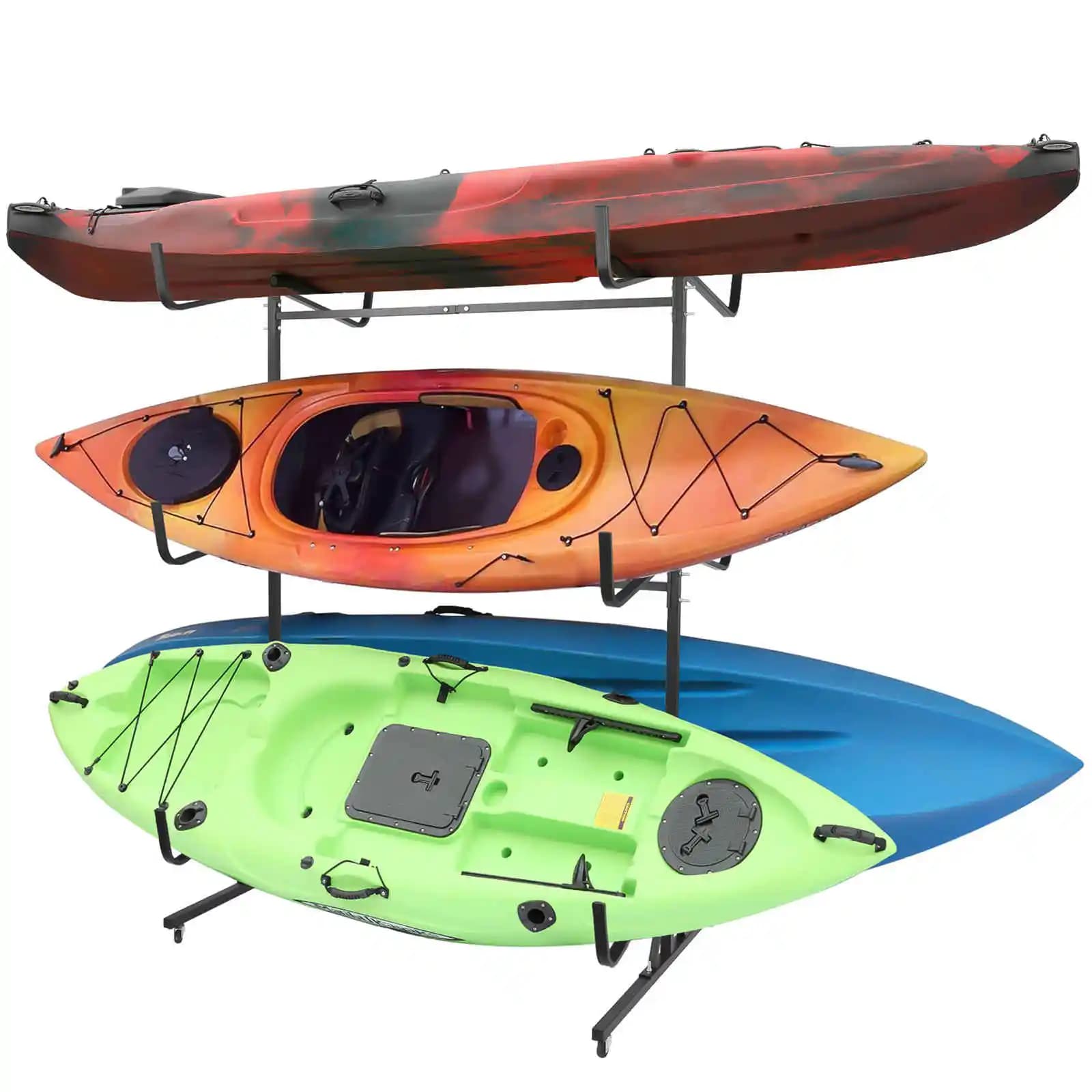 Portaoggetti per kayak, supporto da pavimento per paddle board, gancio per canoa a larghezza regolabile per interni ed esterni per tavola da surf, barca