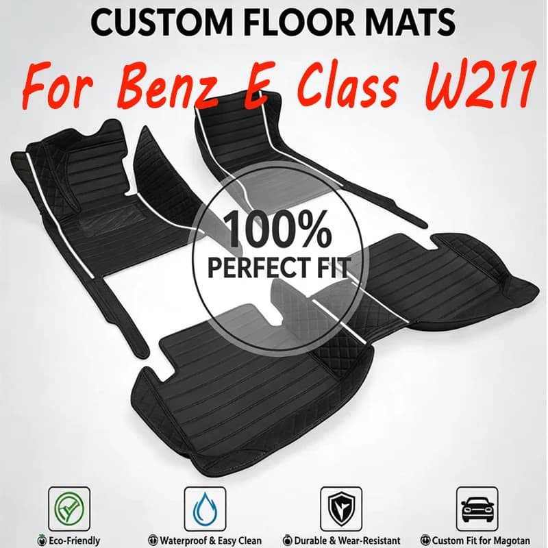 Custom Car Floor Mats for Mercedes Benz E Class W211 2002 2003 2004 2005 2006 2007 2008 2009 All model auto Accessories
