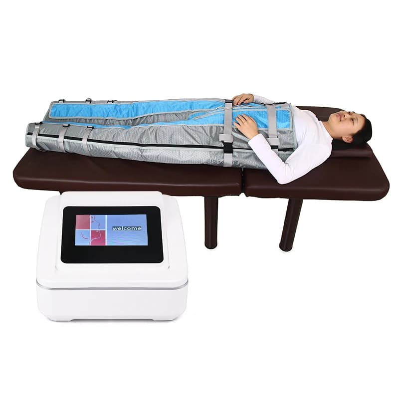 Nuovi arrivi riscaldamento drenaggio linfatico coperta dimagrante corpo pressione dell'aria del seno pressoterapia macchina per bruciare i grassi