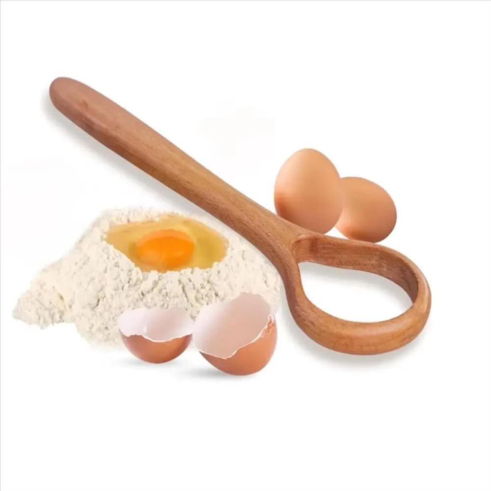 Frusta in Legno da 13 Pollici con Impugnatura Comoda Antiscivolo, Agitatore Manuale per Impasto a Mano Multiuso con Manico Lungo