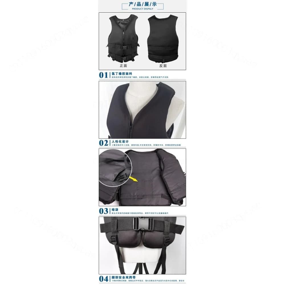 Adult Kids Buoyancy Vest for Snorkeling Offshore Fishing Swimming Surfing High Buoyancy Life Jacket