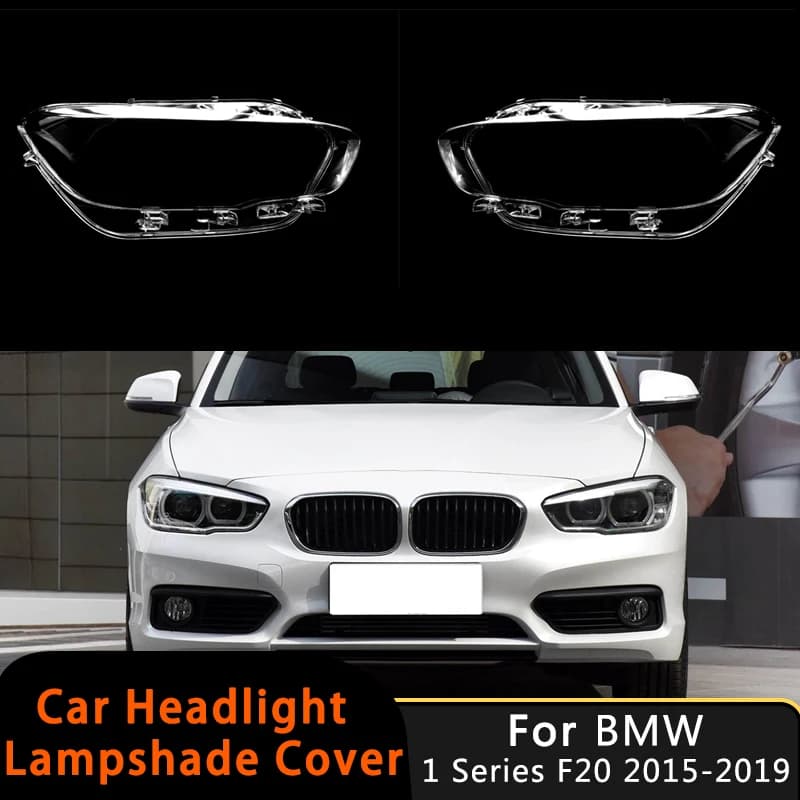 For BMW Series 1 F20 2015-2019 Auto Shade Car Lamp Cap Light Shade Light Transparent Glass Cover Lente Borsette