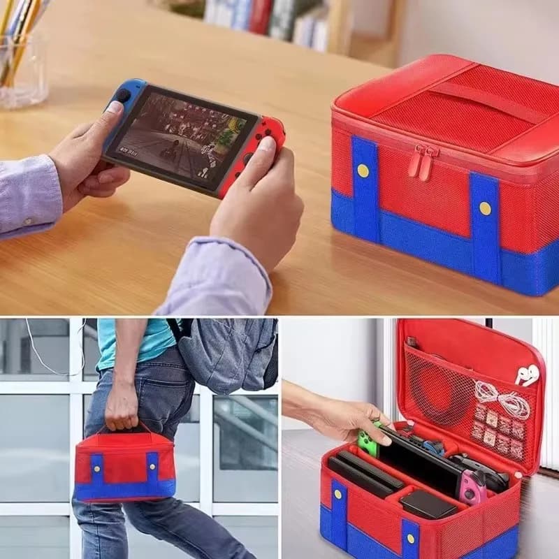 Borsa da trasporto portatile per Nintendo Switch/OLED/Lite, custodia protettiva e scatola portaoggetti per accessori controller NS Switch Pro