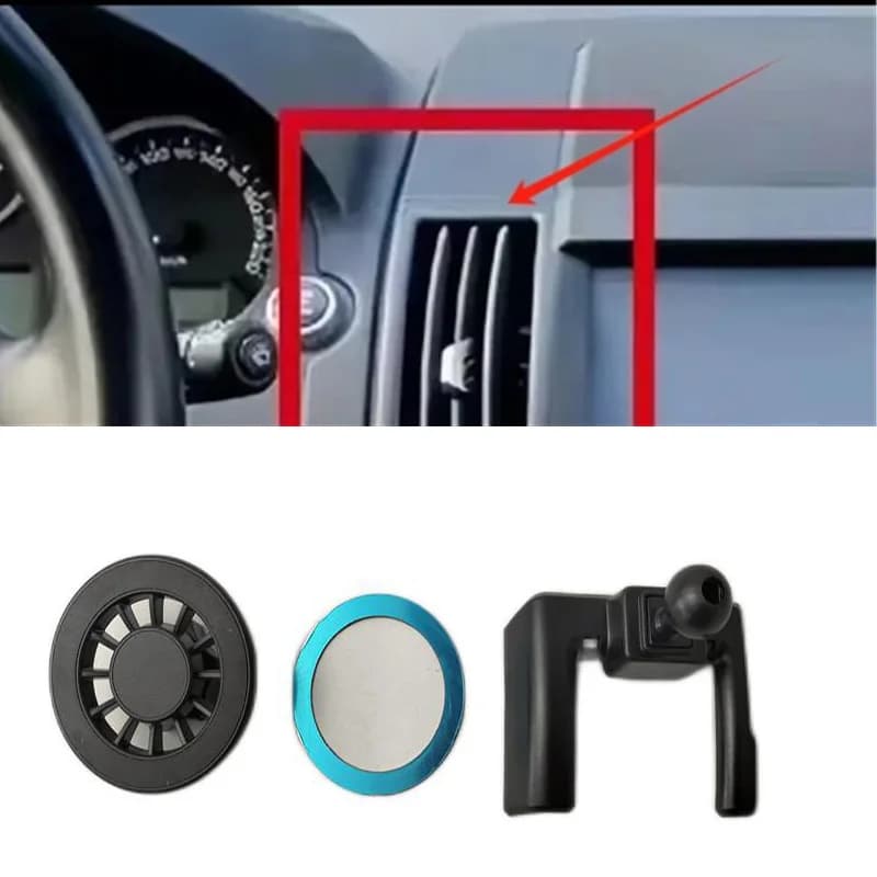 1Set Materiale plastico ABS per il periodo 2007-2015 Land Rover Freelander 2 Supporto speciale per telefono magnetico per auto Staffa fissa Supporto mobile