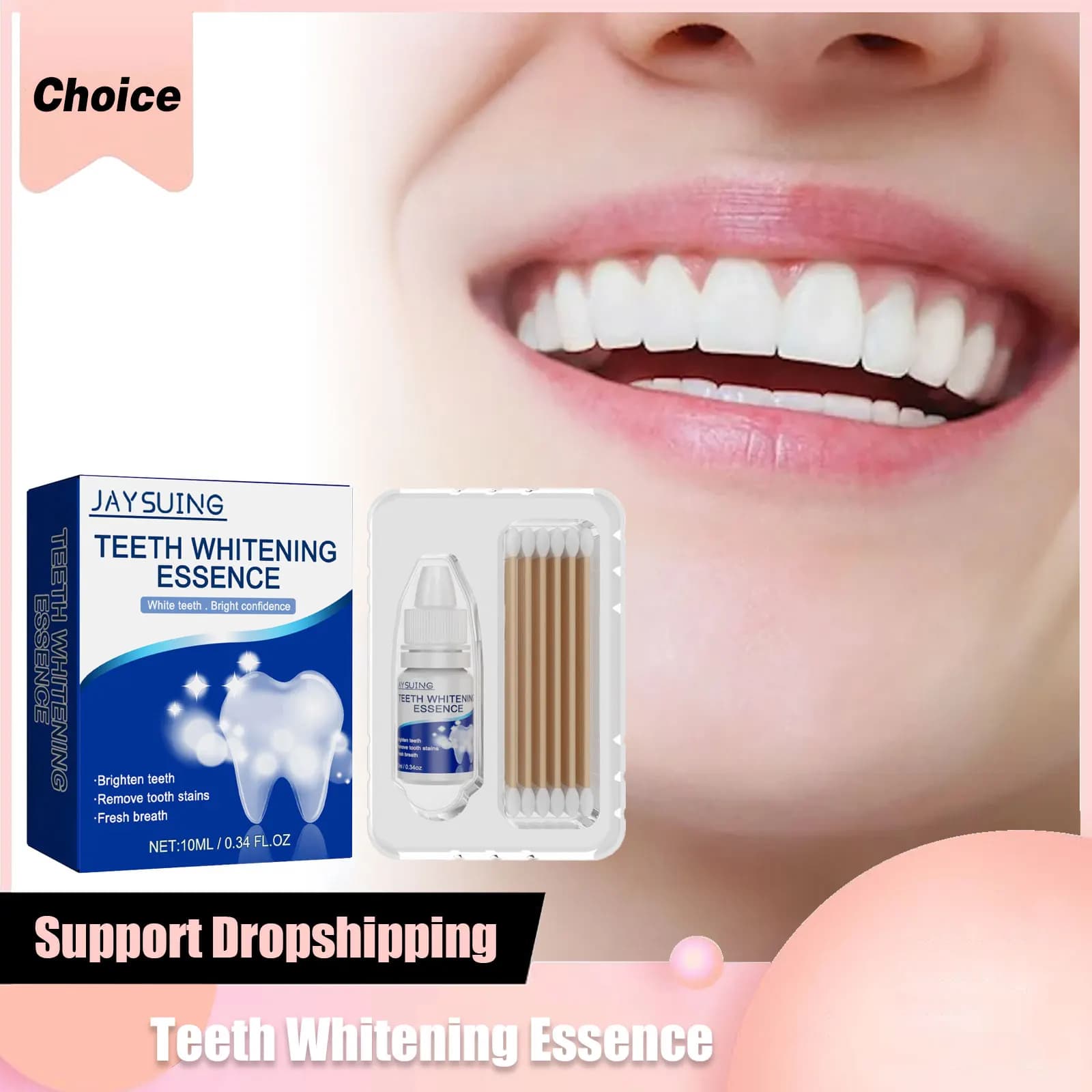 Siero sbiancante per denti Rimuovi macchie di placca Gocce di riparazione gengivale Alito fresco Igiene orale Illumina il set di liquidi per la pulizia dei denti
