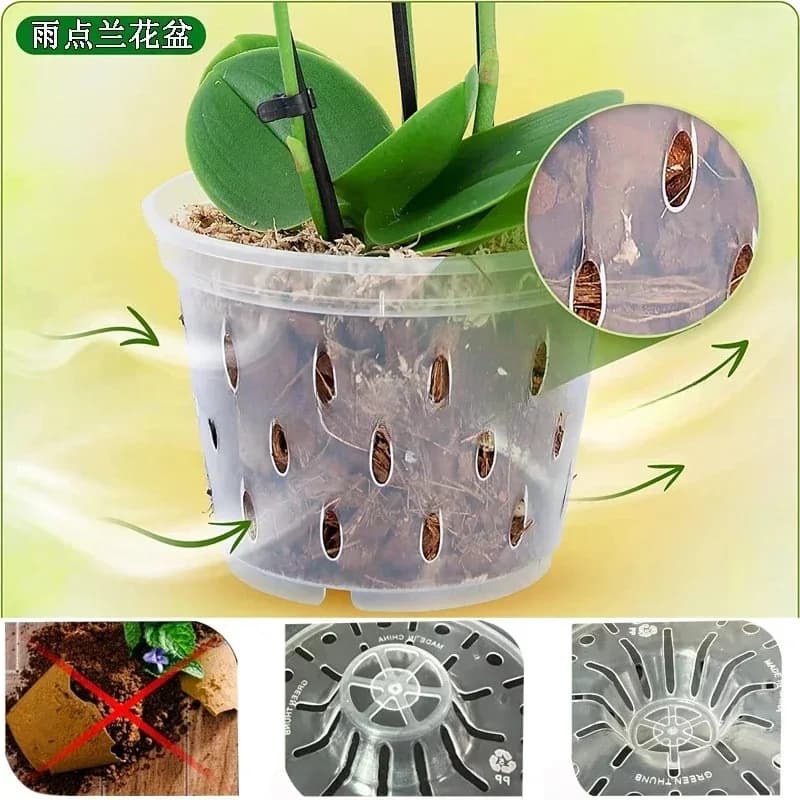 Transparent Plant Pots with Drainage Holes, Flexible Plastic Plant Pots Transparent Flower Pots for Plants Plastic Seed Pots