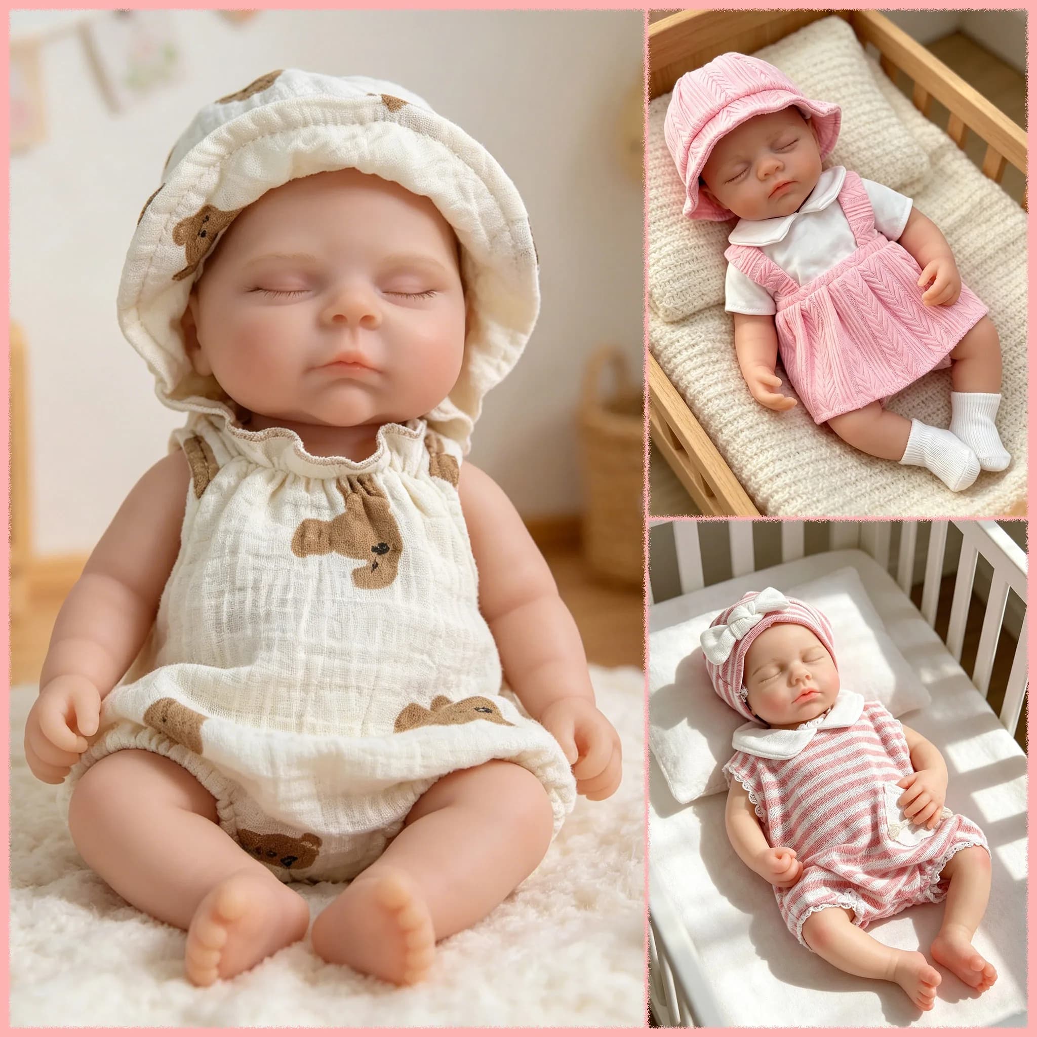 Bambola Reborn Peaches/Irys/Loulou da 12 pollici in silicone solido, versione pelle 3D, elastica e allungabile, bambola d'arte da collezione