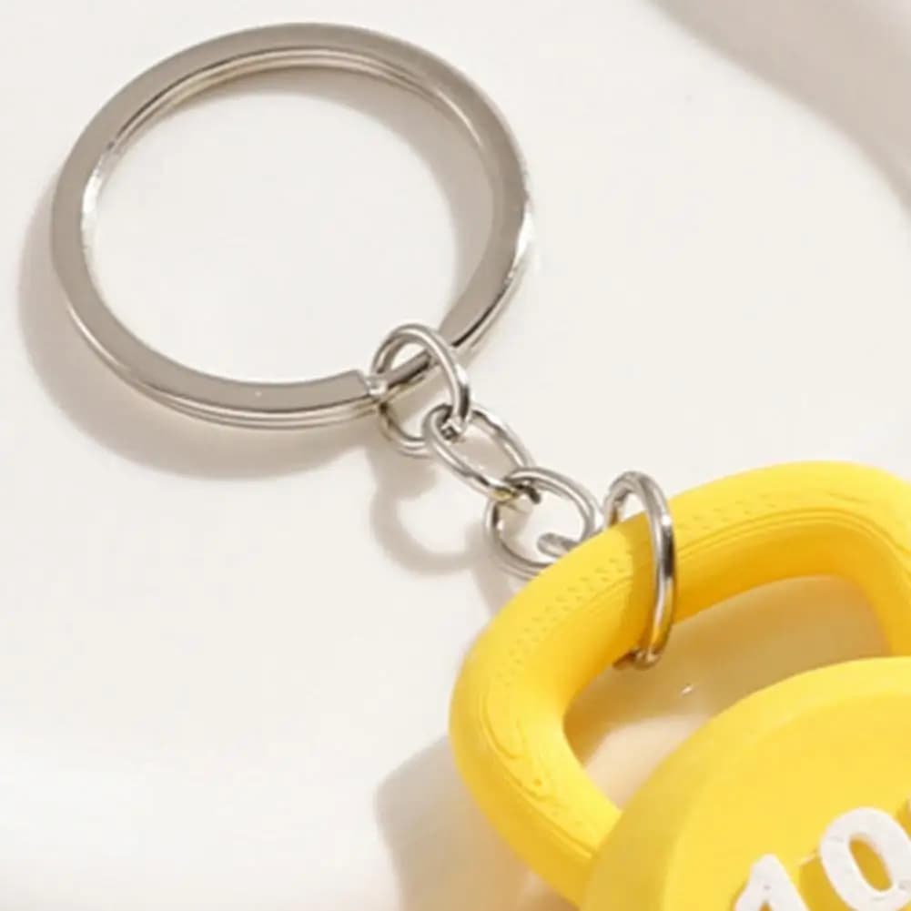 Small Kettlebell Key Holder Mini Kettlebell Keychain Pendant Sports Style Fitness Keyring Imitation Weightlifting for Backpack