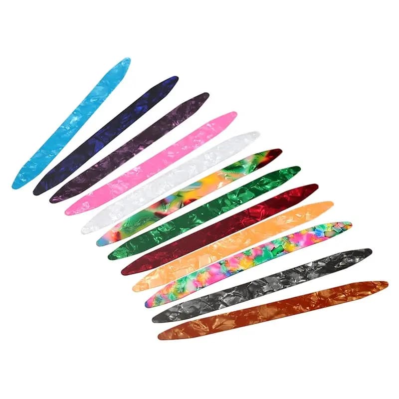 AEF6-12Pcs Guitar Celluloid Oud Picks Stringed Instrument Picks Musical Instrument Guitar Accessories 0.45Mm