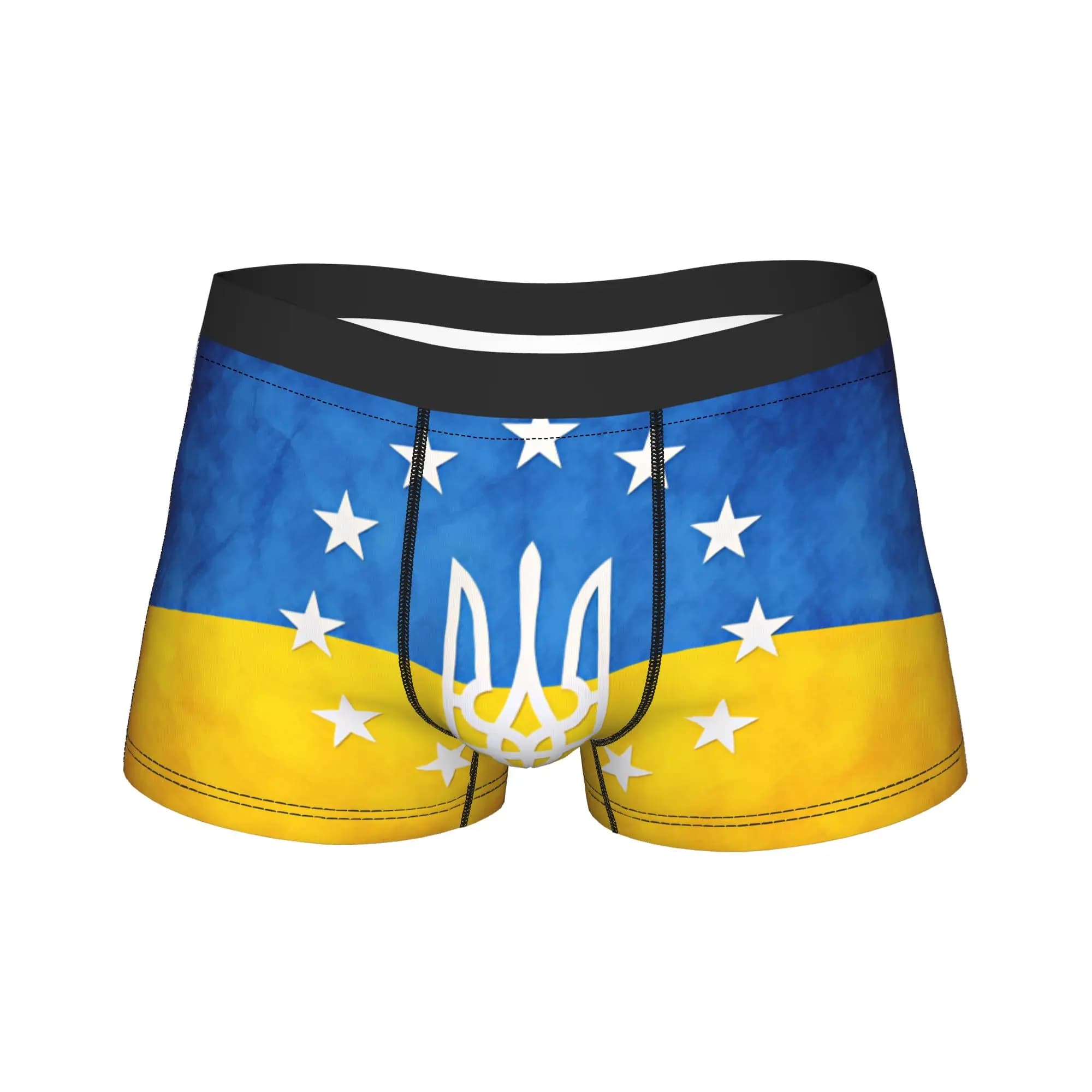 Ukraine Presidential Flag Shorts Briefs Underwear Hot Sale Men Comfortable Boxer Shorts Custom Large Size Panties