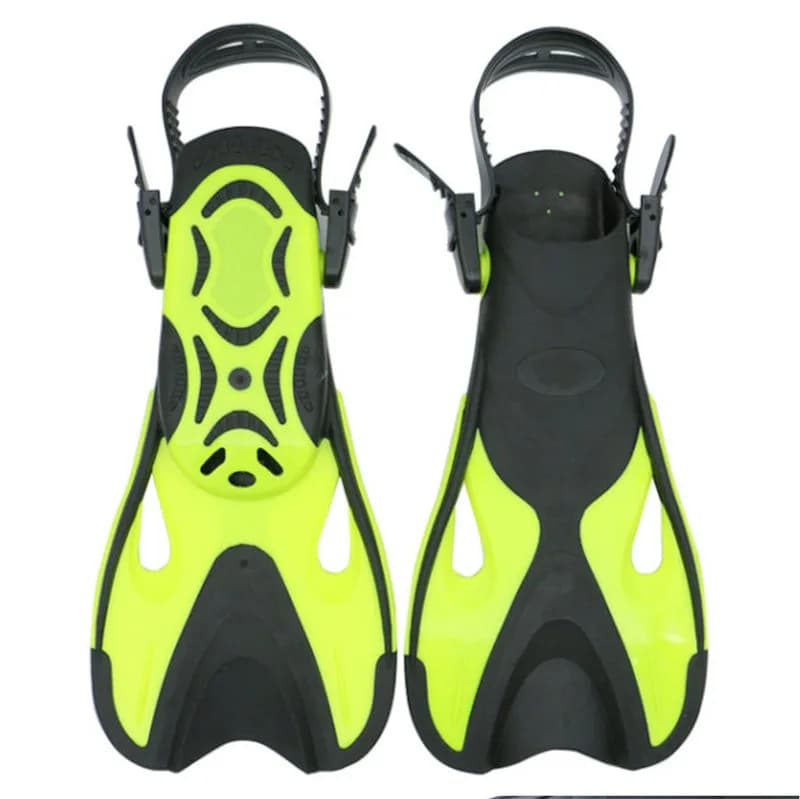 Adjustable short fins for swimming training for children 24 ~ 35 Snorkeling help for swimming double fins frog shoes swimsuit