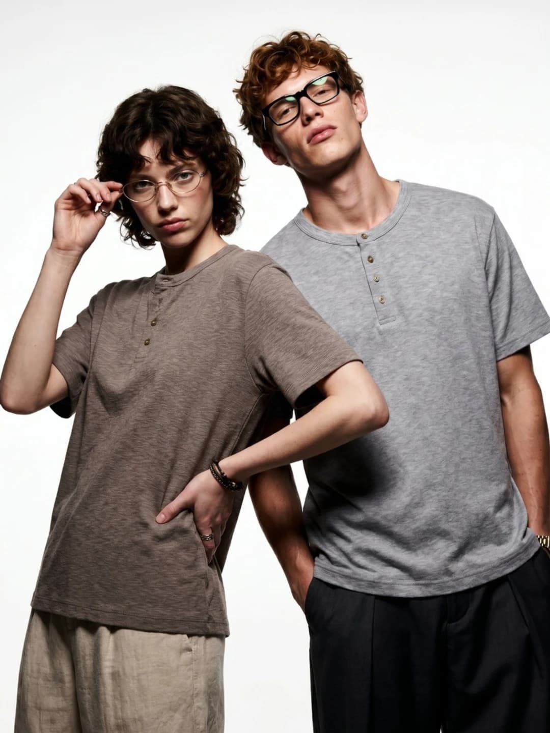 Mens Vintage Henley Shirt Short Sleeve Loose Fit Heavyweight T-Shirts Old Money Casual Solid Cotton Blend Summer Tops Pullover