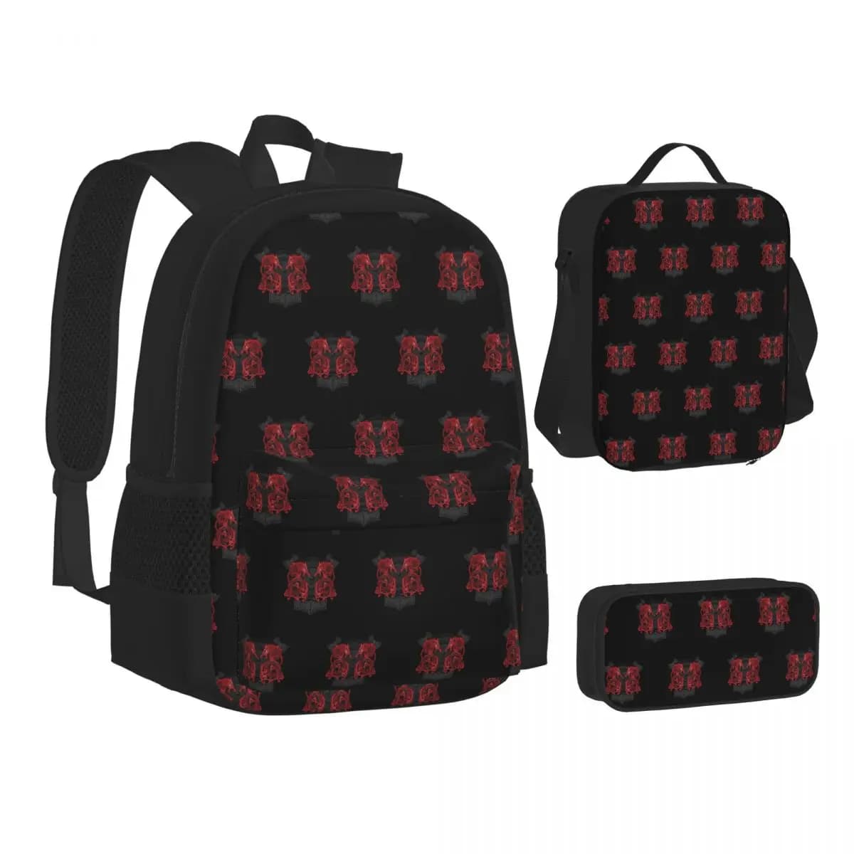 Viking Loki Son Fenrir Backpacks Students Bookbag School Bags Children Rucksack Lunch Bag Pen Bag Three-Piece Set