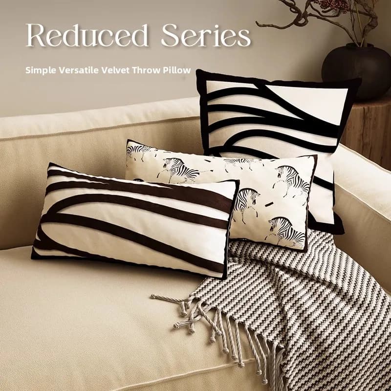Modern Minimalist Cotton Filled Pillow Square Sofa Living Room Office Chair Bed Headrest Core Included Home Decorative Cushion