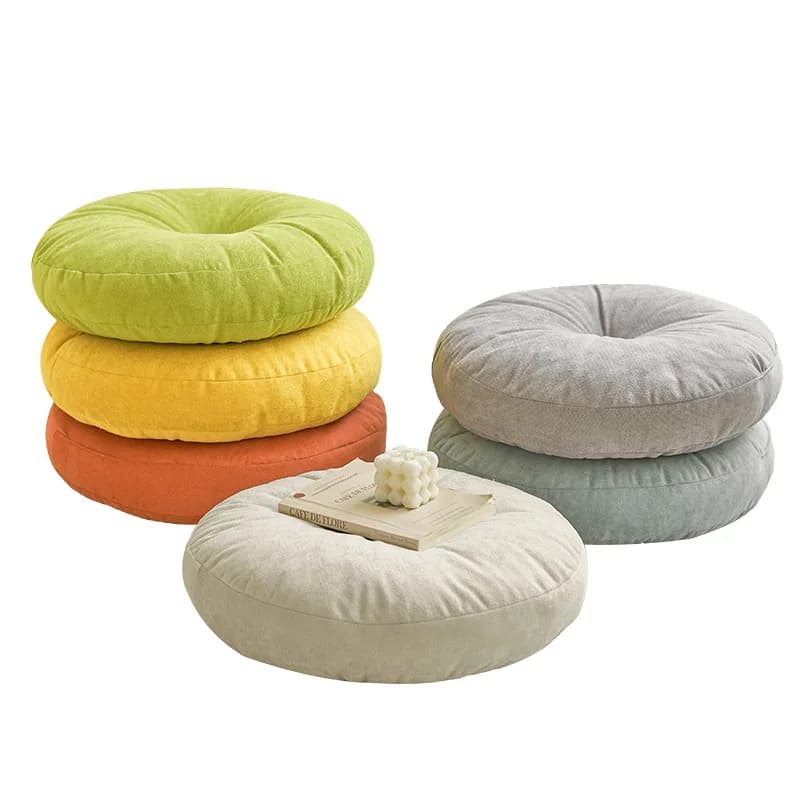 Chenier futon cushion fabric round Japanese sun window sill bay window tatami meditation