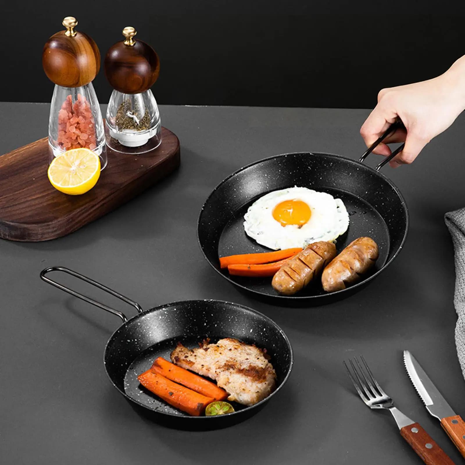 Padella Pieghevole da Campeggio in Acciaio Inossidabile Resistente, Leggera e Portatile per Escursionismo e Cucina