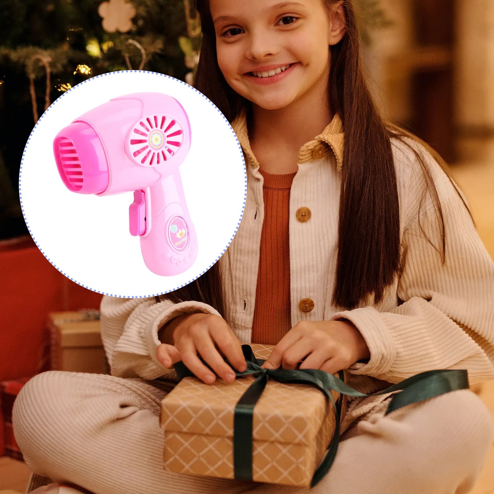 1 Pezzo Mini Asciugacapelli Elettrico Giocattolo, Simulazione Elettrodomestico per Gioco di Ruolo e Sviluppo della Creatività dei Bambini