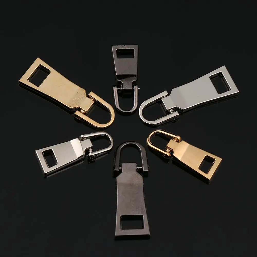 5 pezzi staccabile cerniera in metallo testa cerniera tirare kit di riparazione cerniera di ricambio per borsa valigia vestiti kit di cucito con cerniera in metallo