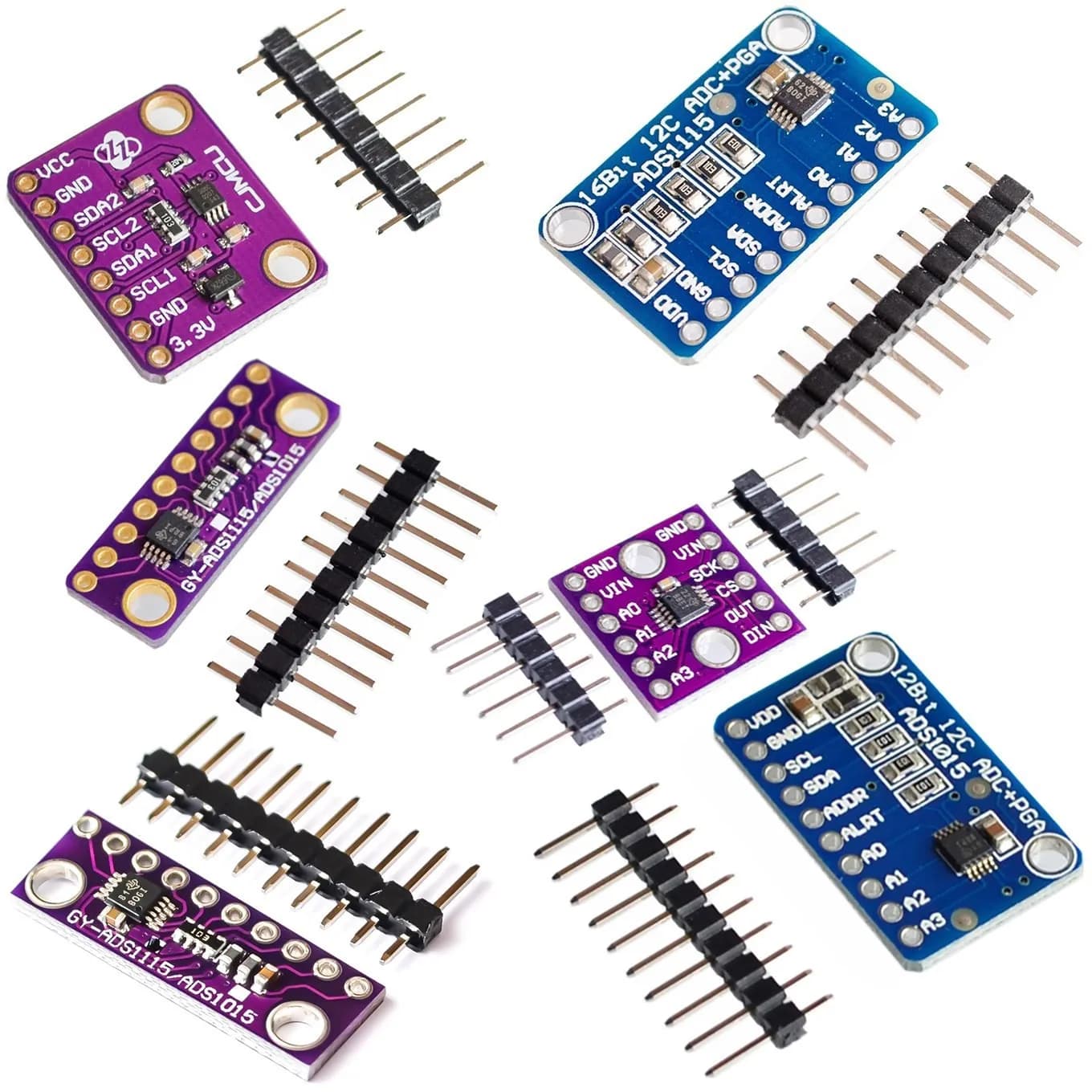 16 Bit I2C IIC ADS1115 ADS1015 ADS1118 modulo convertitore PCA9306 scheda ADC per amplificatore di traduzione di livello Arduino RPi