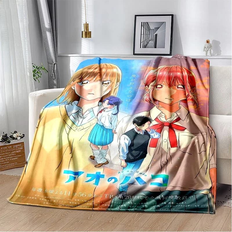 29 Style Blue Box Cartoon Ao No Hako Anime Coperta, morbida coperta per la casa, camera da letto, divano letto, picnic, viaggio, ufficio, copertura per bambini