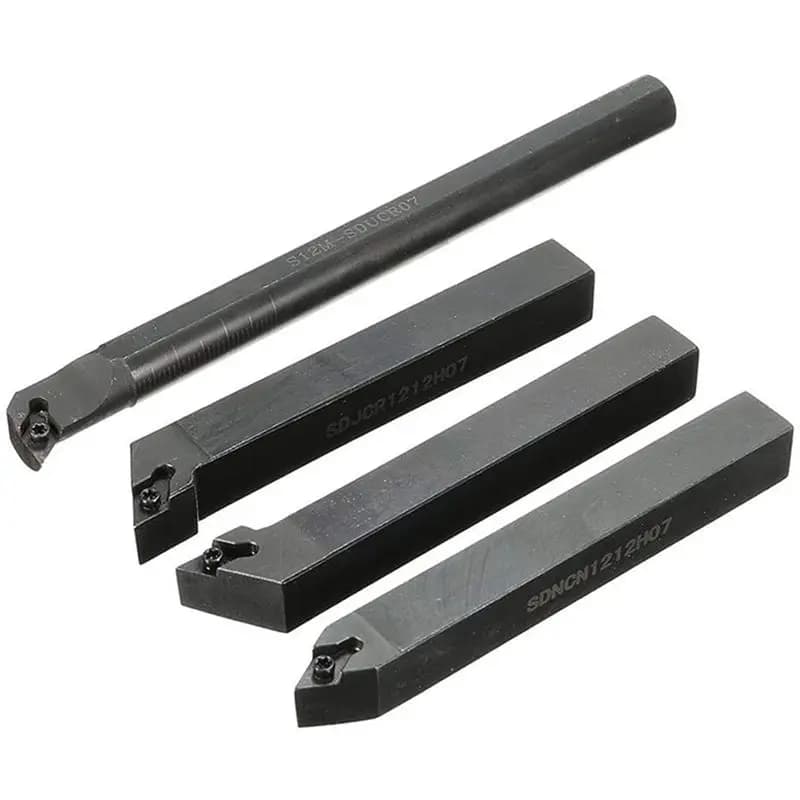 【ELECTRONIC-ACCESSORIES】20Pcs Carbide Insert Blades + 8Pcs Lathe Turning Tool Holder Set + 8Pcs Wrench For Lathe Turning Tool Ma