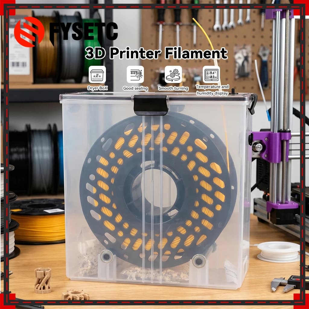 3D Printer Filament Dryer BOX Temperature And Humidity Display Stores 1 KG Filament Storage and Drying Box For any 3D Printer