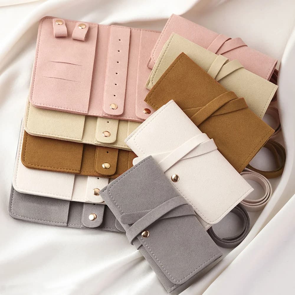 Portable Travel Jewelry Organizer Foldable Jewellery Case for Bracelet, Rings, Necklaces, Earrings, Jewelry Bag, Travel Bags