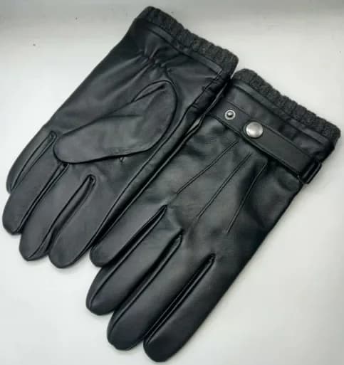 Men Winter Genuine Sheepskin Ski Gloves Touch‑Screen Thermal Warm Windproof Outdoor Motorcycle Riding Hand Protective Gear