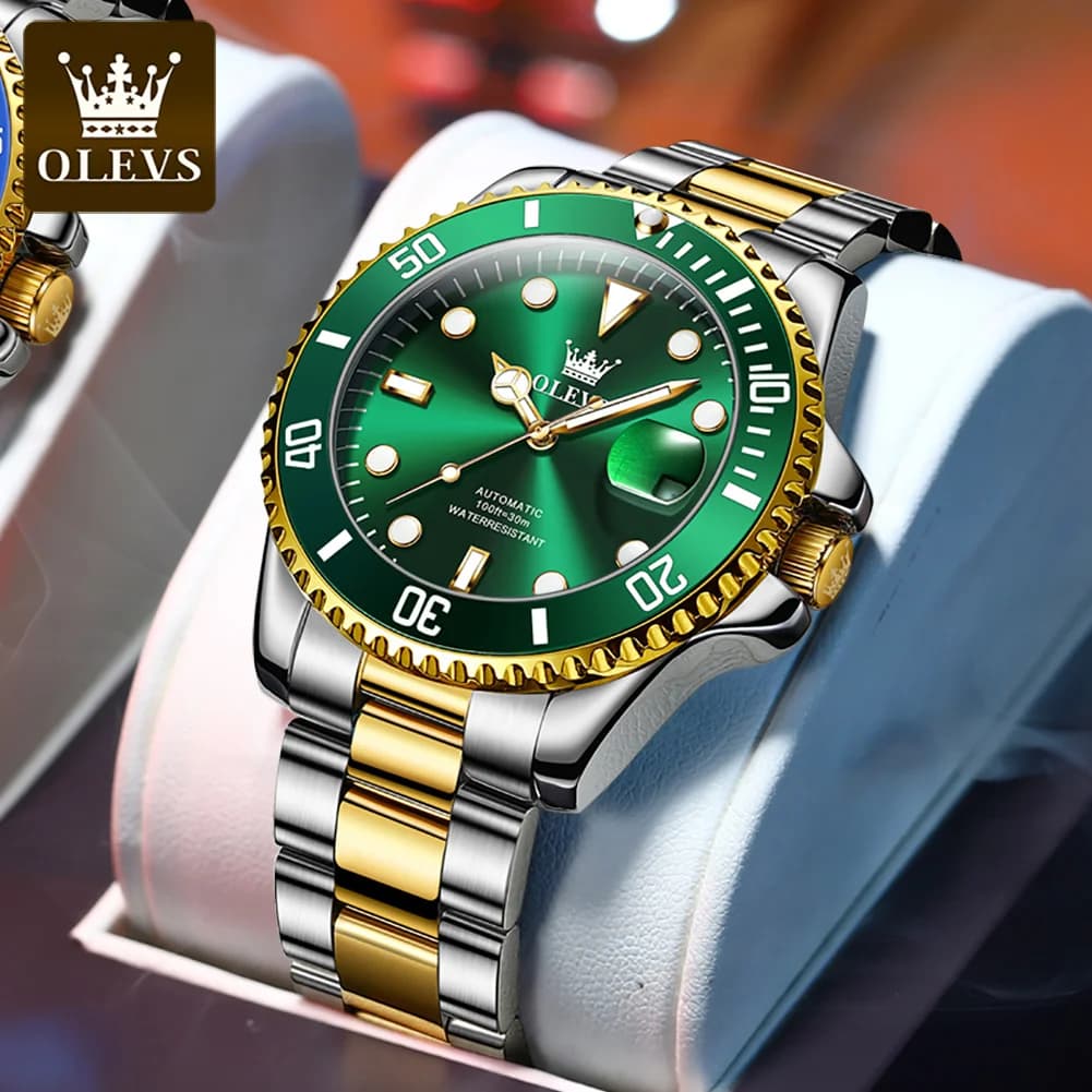 Orologi OLEVS da Uomo, Orologio Meccanico Automatico di Lusso alla Moda, Impermeabile con Data Luminosa, Confezione Regalo