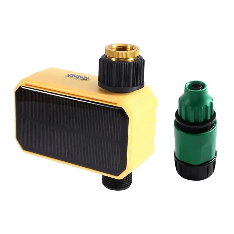 ABDJ-Wifi Smart Solar Sprinkler Timer Water Timer Rechargeable Manual& Automatic Watering With Rain Delay For Garden Hose
