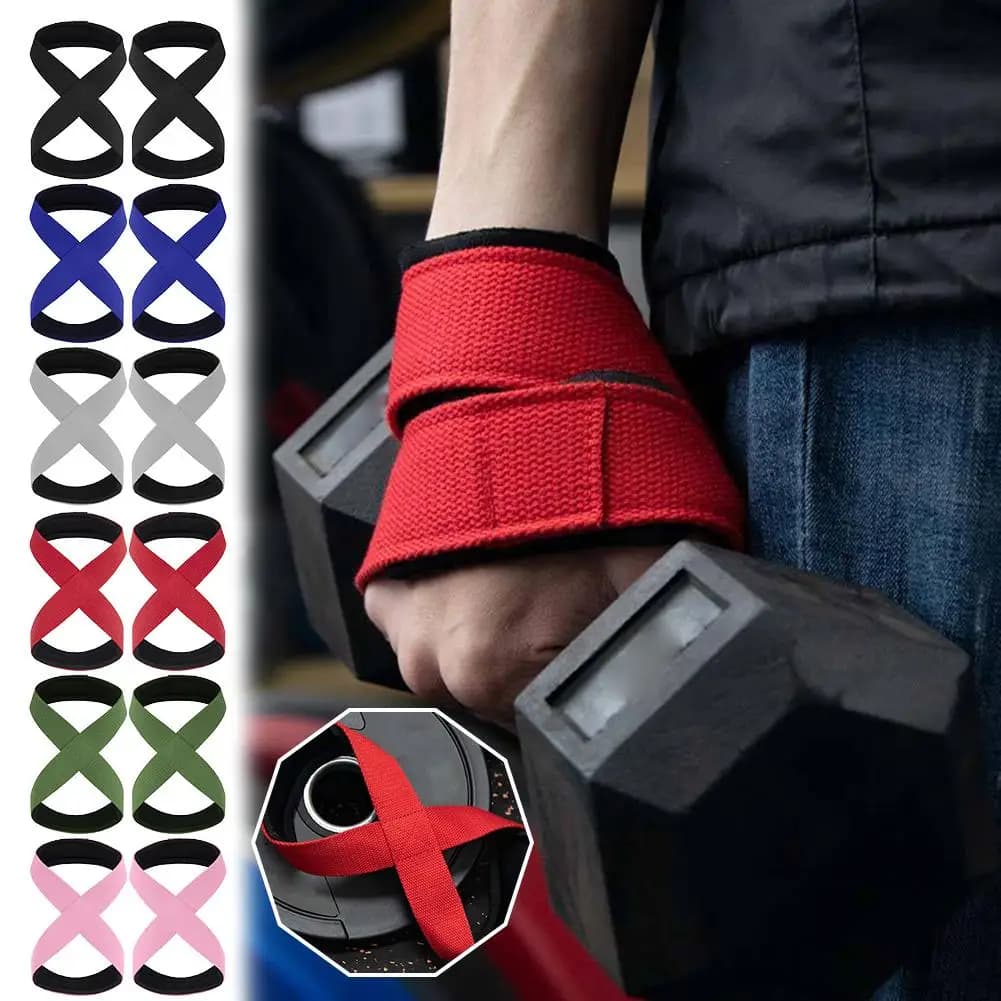 Wrist Protector Shaped 8 Power Band Pull Up Cotton Fitness Handle Hard Pull Single and Parallel Barre Anti-slip Pressure Lift
