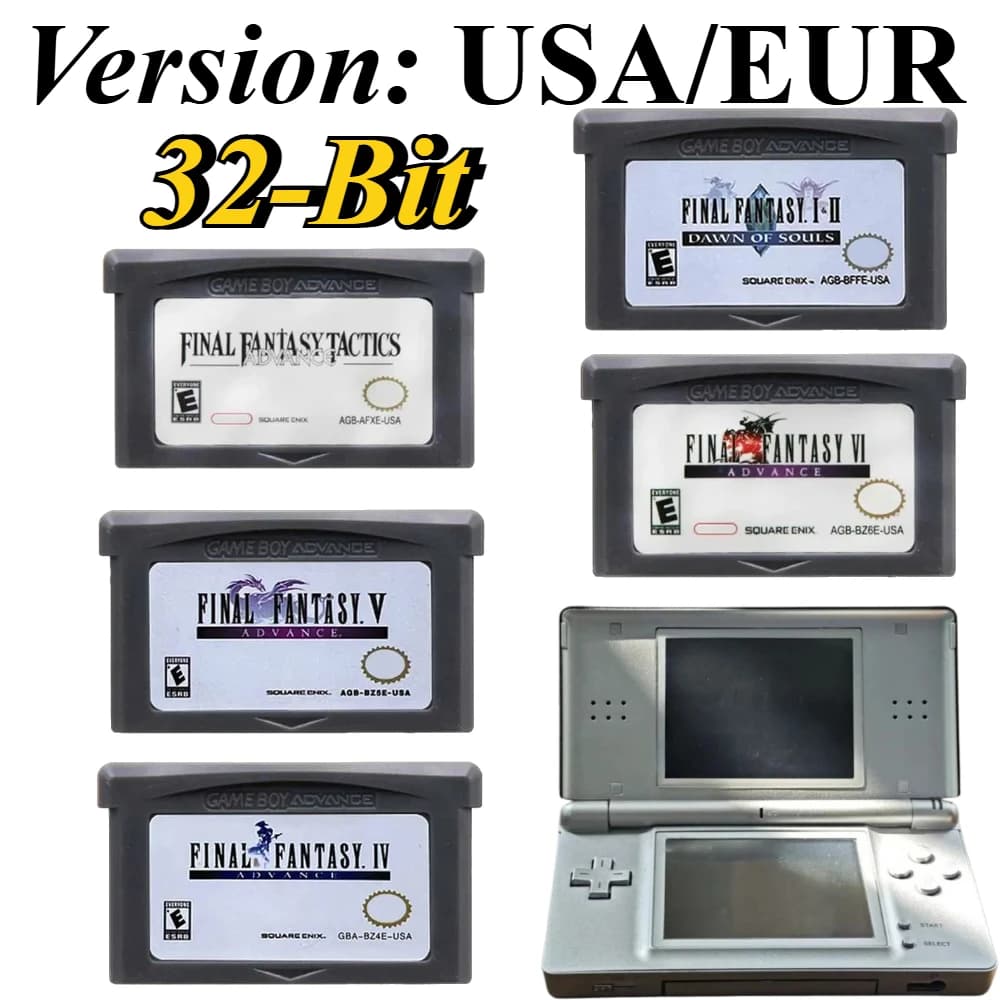 # # Serie di giochi GBA Final Fantasy: Dawn of Souls/Tactics Advance, Advance Dawn of Souls VI, Advance Tactics per GBA NDS
