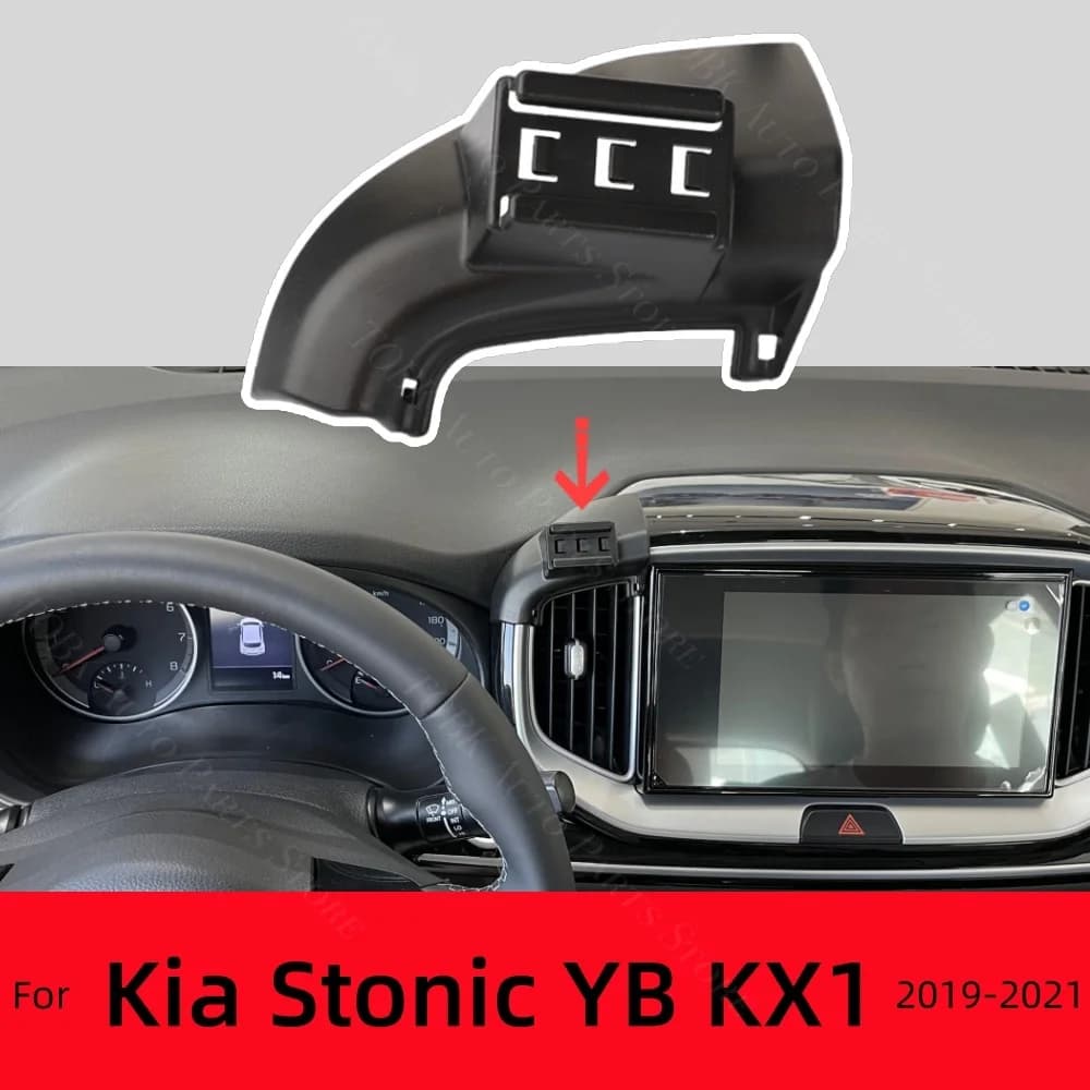 Per Kia Stonic YB KX1 2019-2021 2020 Supporto per telefono per auto Forte speciale staffa fissa Base 15W Ricarica wireless per auto Accessori