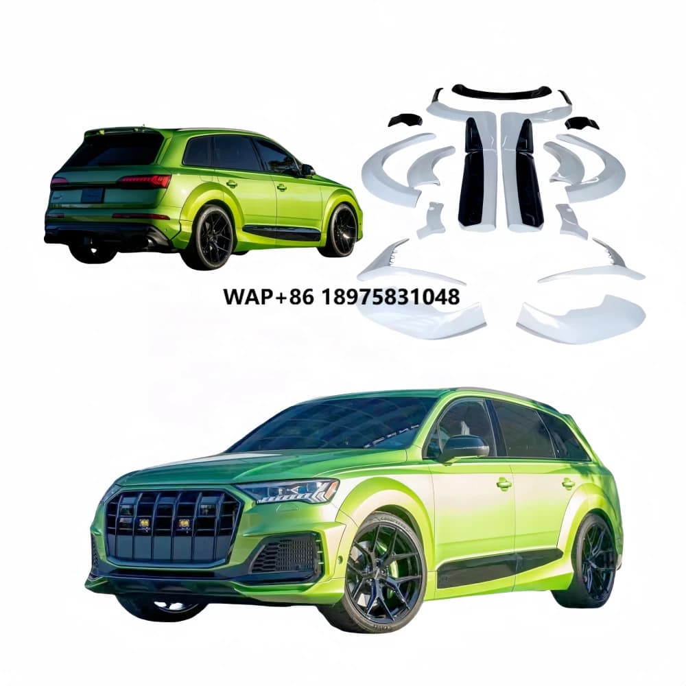For the New Q7 SQ7 Style Tuning Bumper Widened Fender Corner Side Diffuser Wheel Eyebrow Rear Spoiler Wing Body Kit