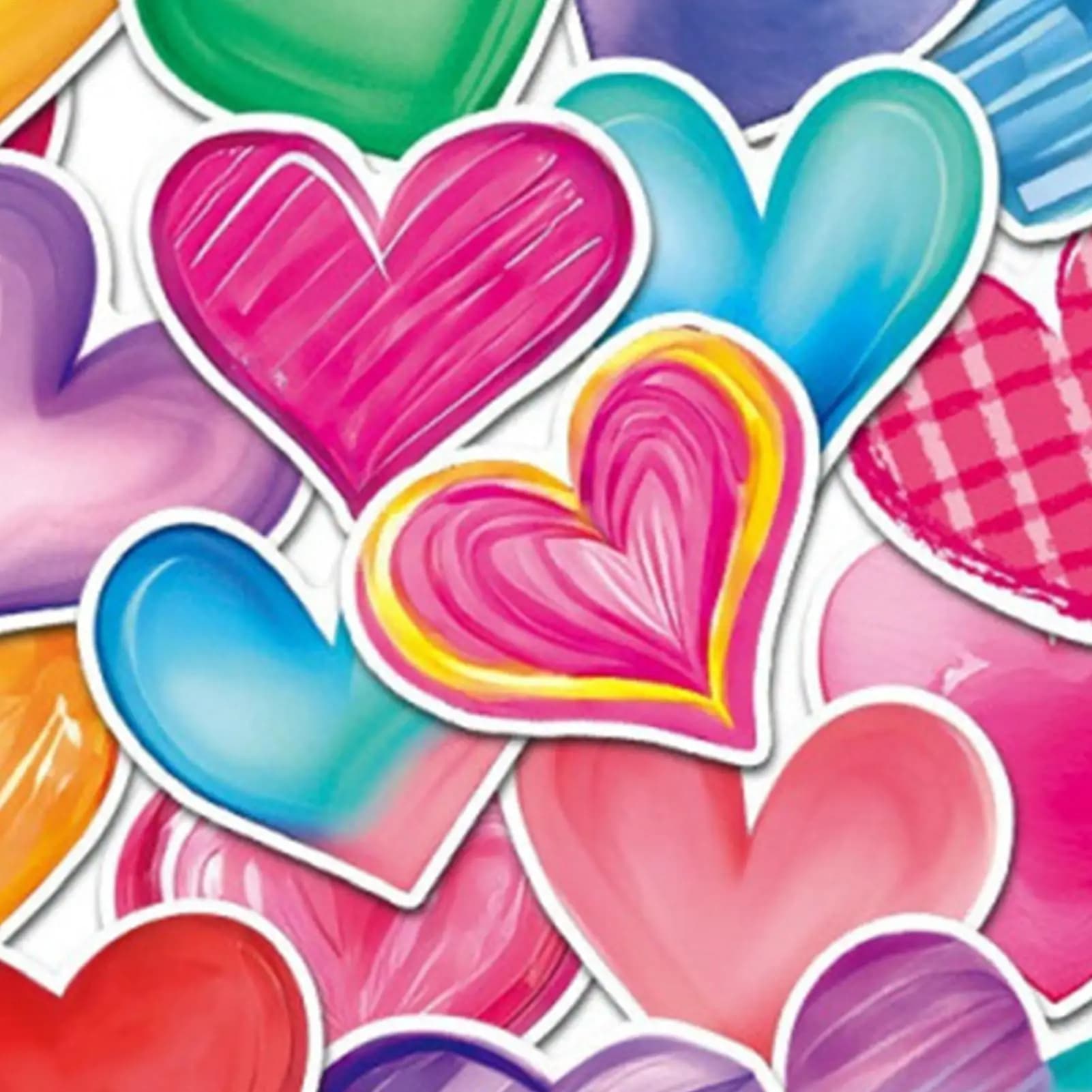 Adesivi per San Valentino 45 pezzi autoadesivi opachi Decorazioni per la casa Adesivi a forma di cuore per libri di testo Astucci per matite Tazze d'acqua