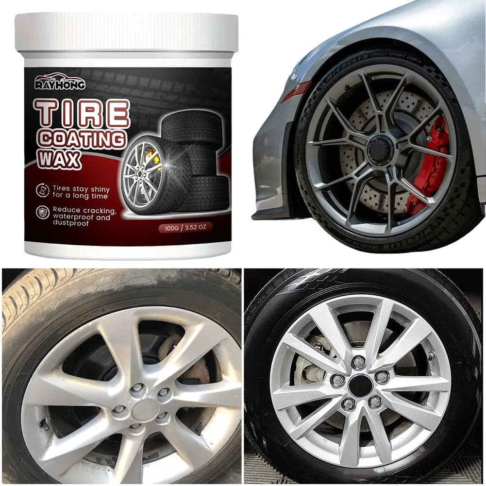 100g Cera per la pulizia dei pneumatici per auto Schiarente Potente rivestimento per la pulizia delle ruote per auto Cera per la pulizia dei cerchi delle ruote Accessori per veicoli
