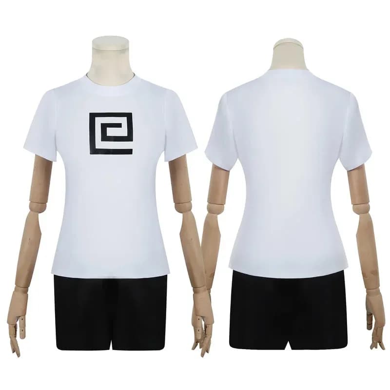 Lu Shaotang Costume Cosplay Parrucca Anime Sakamoto Dias Lu Xiaotang Giacca rosa Pantaloncini T-shirt Copricapo Festa di Halloween