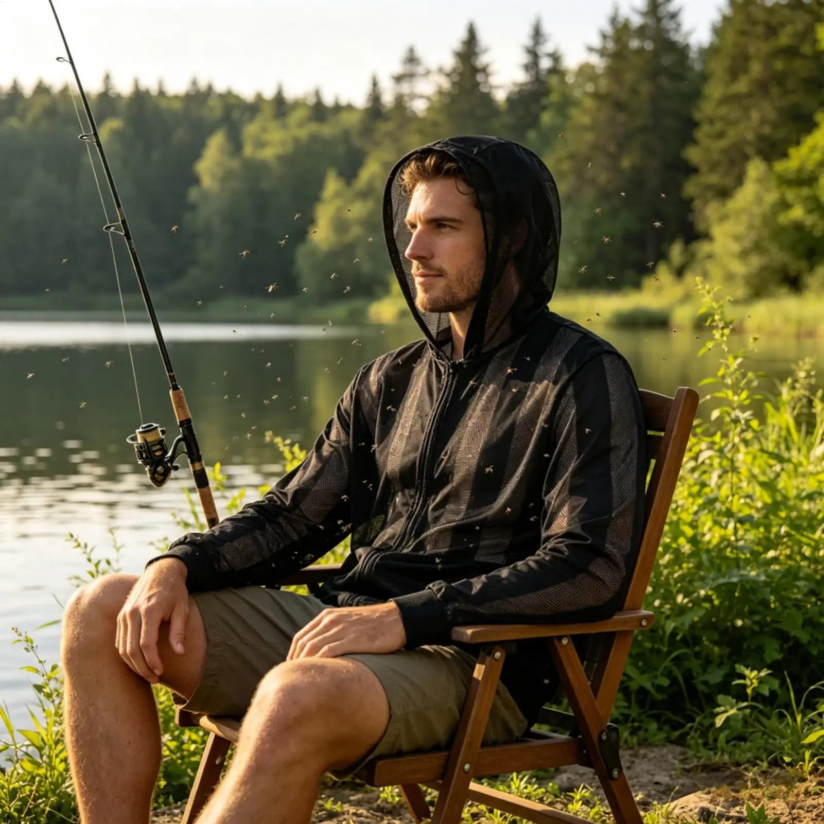 Mesh Jacket Summer Net Lightweight Full-zip Outerwear Lightweight Mesh Jacket For Men Women Adults Summer Outdoor Fishing Hiking