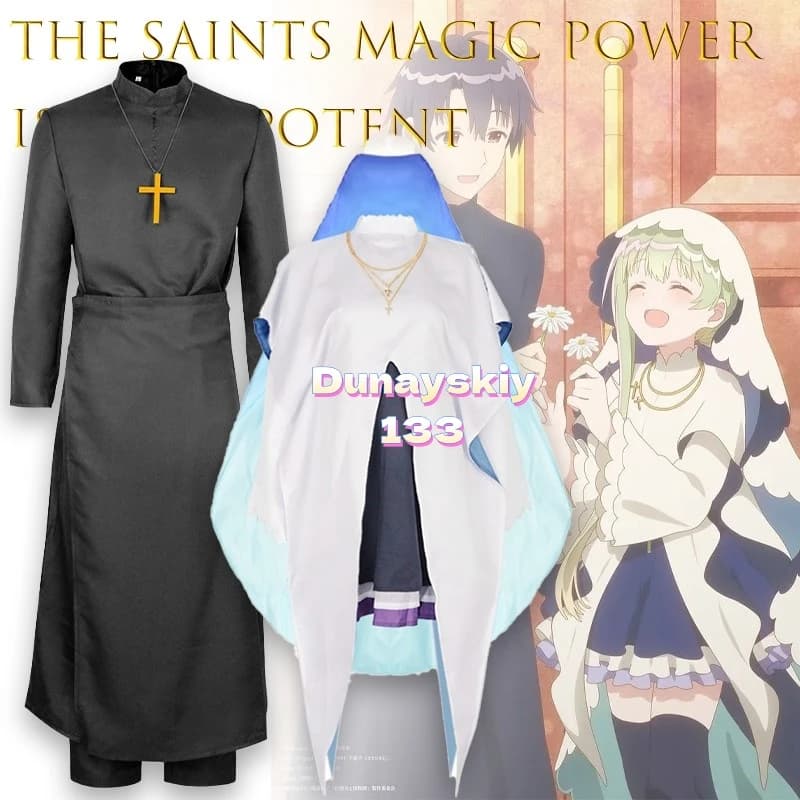 Saint Cecilia & Pastor Lawrence Cosplay Costume - Anime Version Nun Dress, Perfect for Halloween, Christmas | Lawrence Outfit