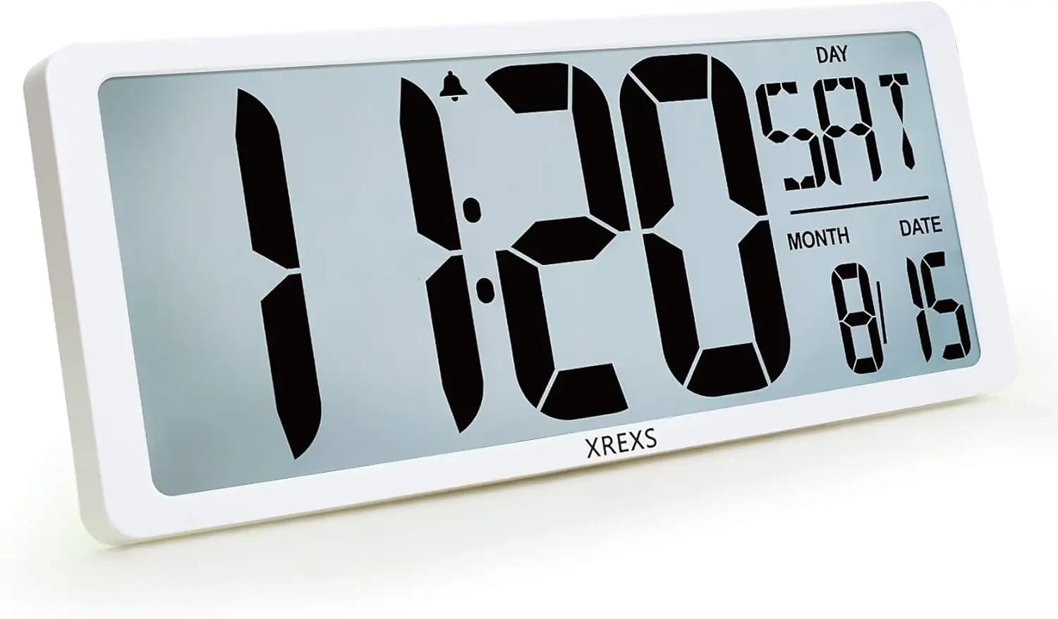 Grande Orologio Digitale da Parete con Retroilluminazione, Schermo LCD Jumbo da 16,9 Pollici, Display Ora/Calendario/Temperatura, Sveglia per Arredamento Camera da Letto