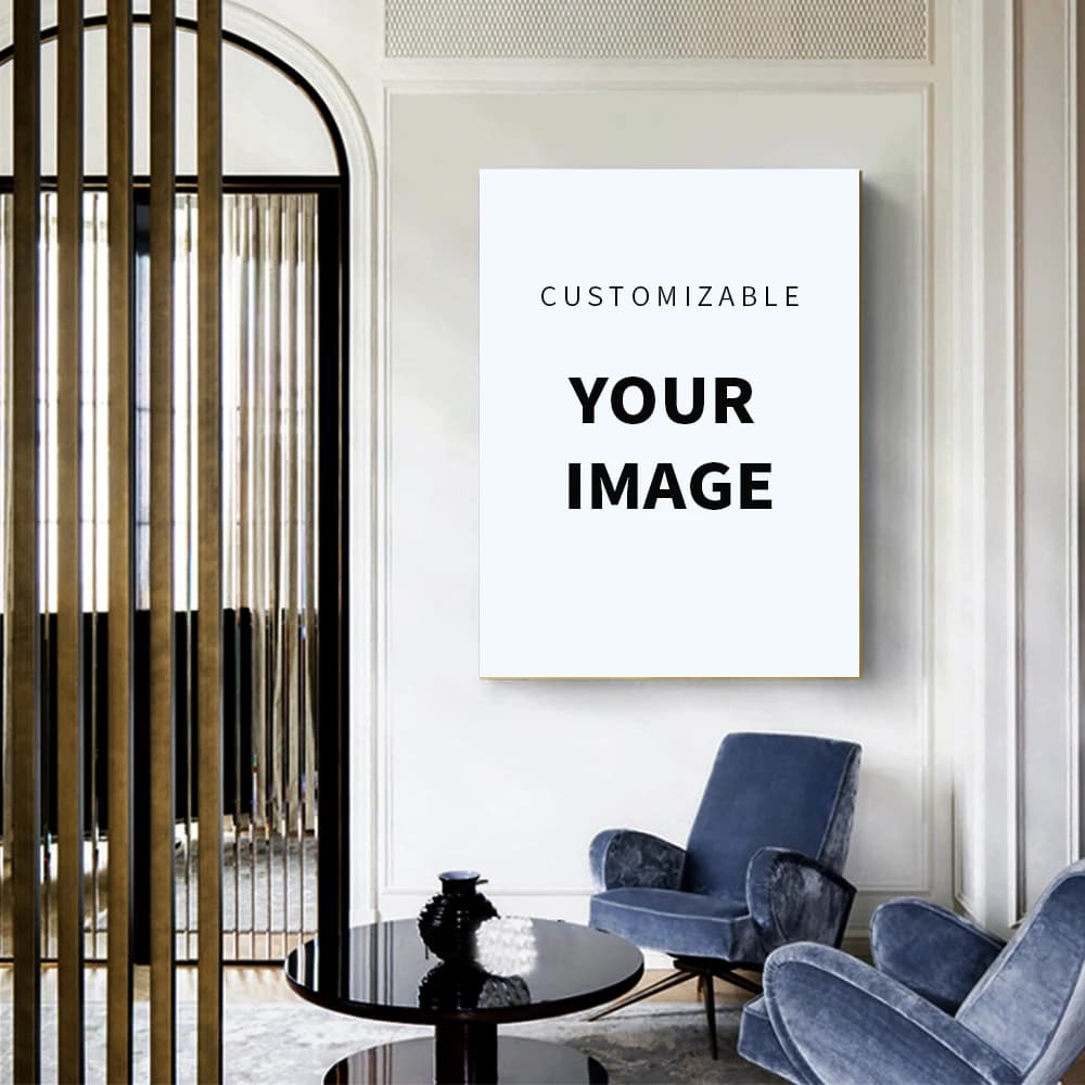 Individualization Figure Photo Customized Printing Canvas Poster Portrait Family Children Pets Wedding Dress Photo 50X70 60X90