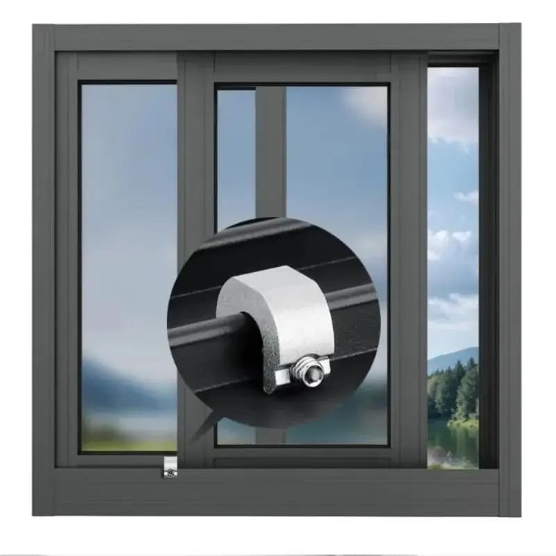 5pcs Durable Aluminum Alloy Lock Stopper for Sliding Windows and Doors Home Safety