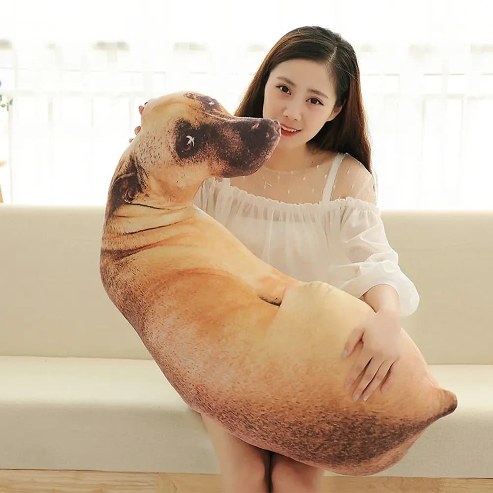 Cuscino a Forma di Cane 50Cm, Morbido e Confortevole, per Bambini e Adulti, Decorazione per Camera da Letto, Soggiorno, Ufficio, Viaggio, Regalo