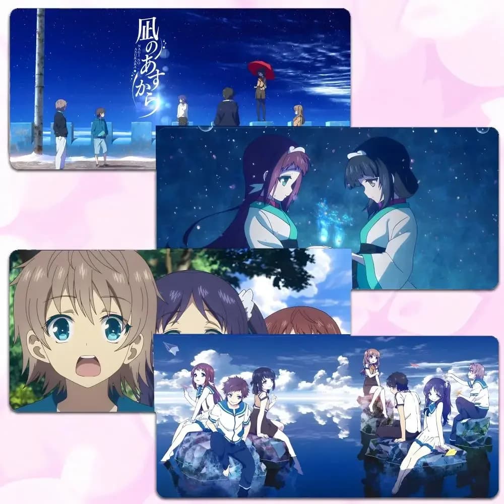 anime drama N-Nagi no Asukara Mouse Pad Thick Lock Edge Gaming Desk Mat Large Size PC Mouse Pad Home decor