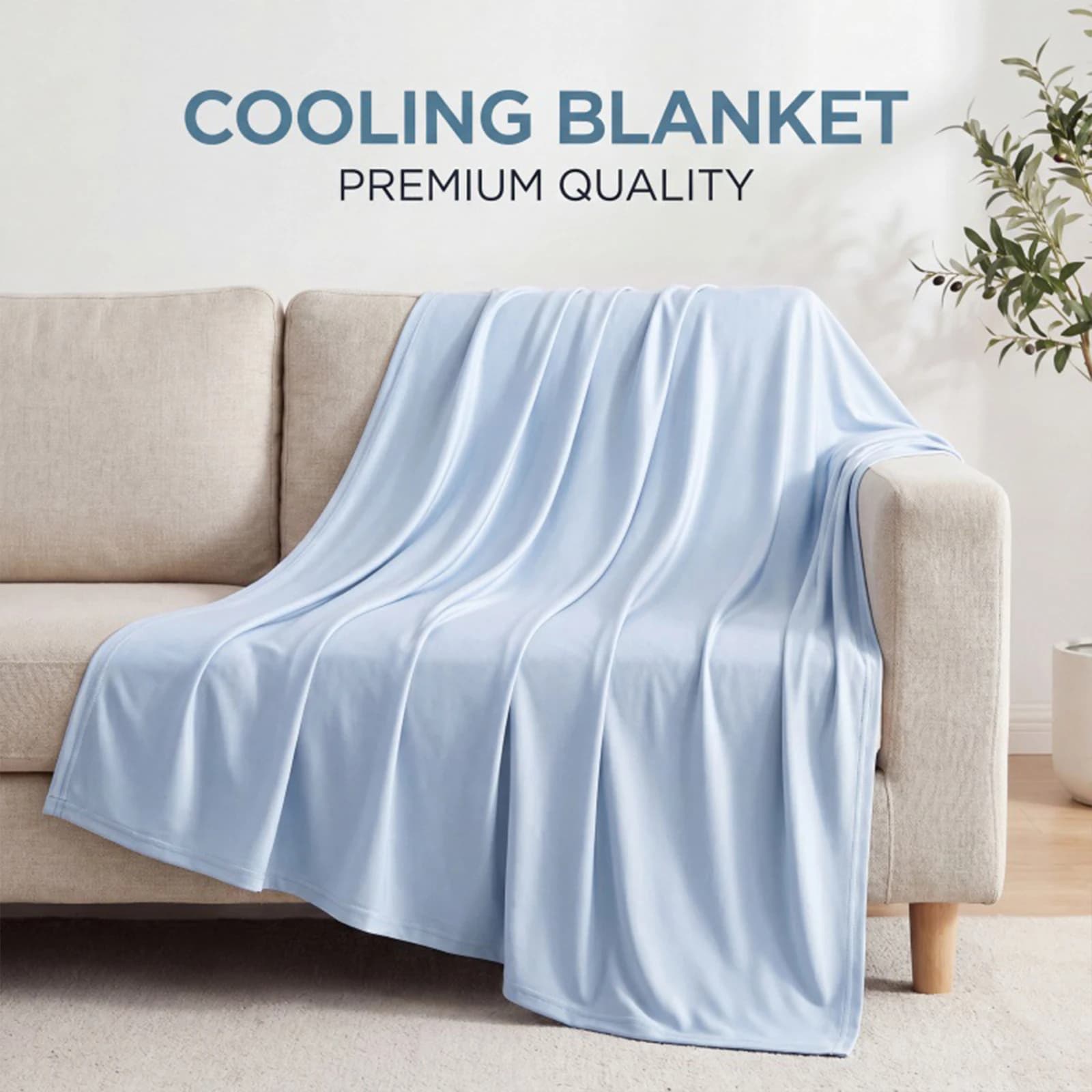 Summer Ice Silk Cooling Blanket Cold Bed Blankets Washable Cool Soft Quilt Thin Ice Silk Quilt for Hot Sleepers / Night Sweats